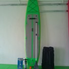 ¿Cuál es la longitud de la tabla de surf inflable?