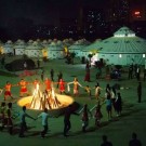 ¿Qué tal una barbacoa en una yurta hinchable?