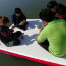 Detalles sobre el inflado de la plataforma de baño inflable flotante