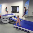 ¿Qué aplicaciones de relajación del piso de aire de gimnasia?