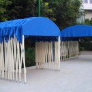 Centro mayorista profesional de carpas móviles para jalar y empujar