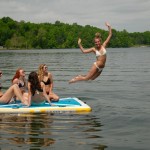 colchoneta de yoga flotante inflable para bajar de peso en el agua