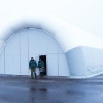 Carpa inflable grande a prueba de frío en Highland