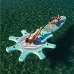 Plataforma de balsa de agua inflable aqua marina island air deck
