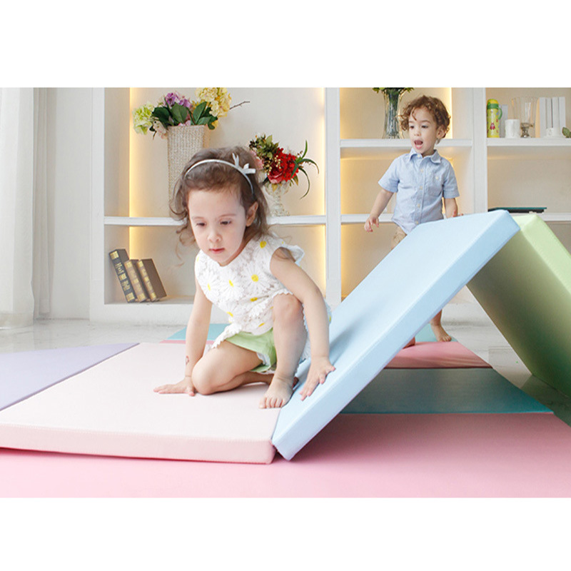 alfombra de juego de arcoíris plegable doble