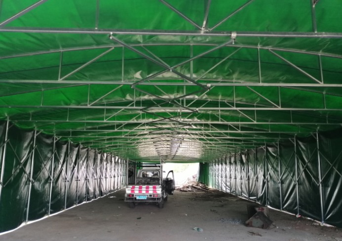 carpa de tracción y empuje para almacén